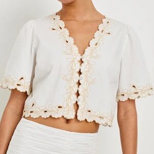 Rails Cataluna White Embroidered Blouse